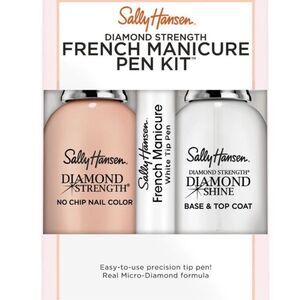 3 SETS SALLY HANSEN FRENCH MANICURE POLISH PINK WHITE